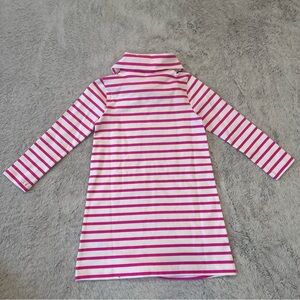 NEW Crewcuts Girls Hot Pink Stripe Turtleneck Dress Long Sleeve Valentines 5 NWT